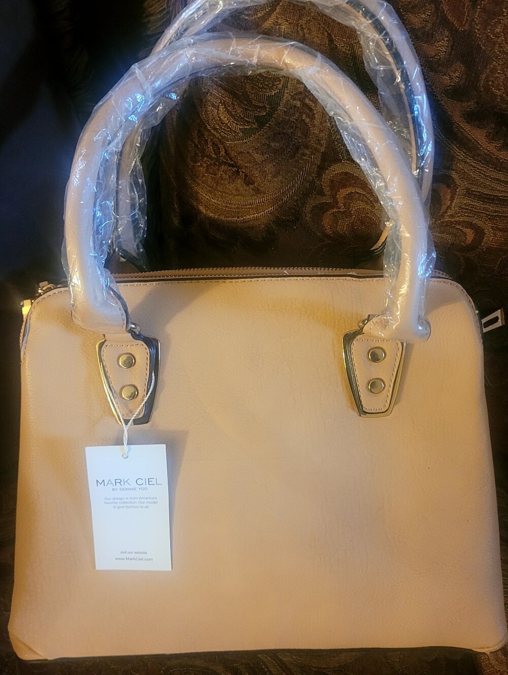 Mark Ciel Cream Structured Tote Bag